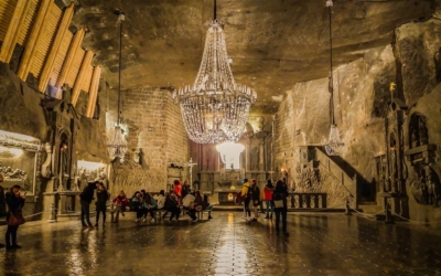 crystal lamp in Salt Mines